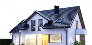 Casele din Nord acoperite cu țigla metalică Germania Simetric