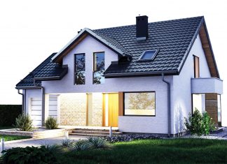 Casele din Nord acoperite cu țigla metalică Germania Simetric