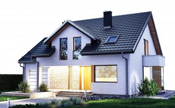 Casele din Nord acoperite cu țigla metalică Germania Simetric